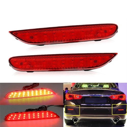 Red lens bumper reflector - 2x,