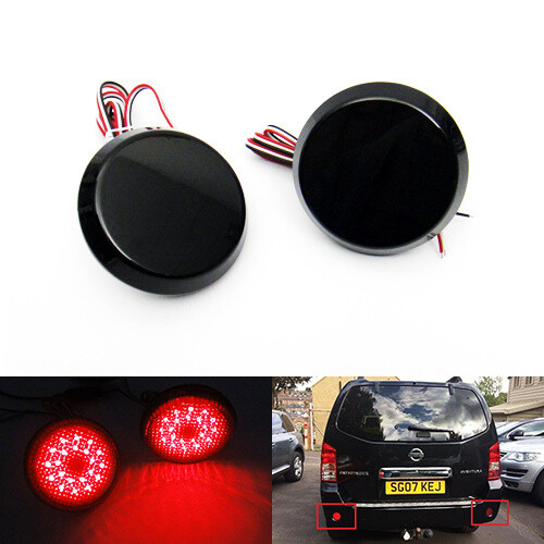 Black lens bumper reflector - black,