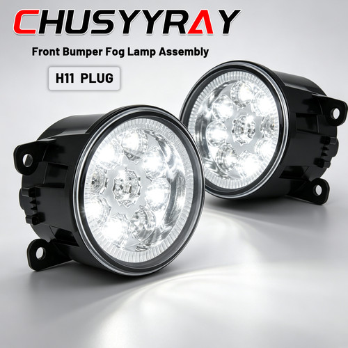 Round led fog lights white - led,