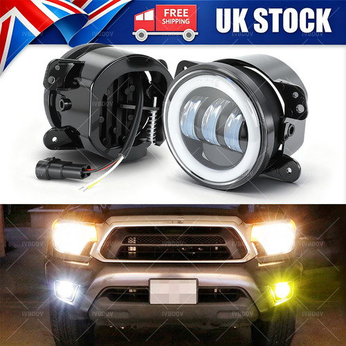 Led round fog lights drl - 2x,